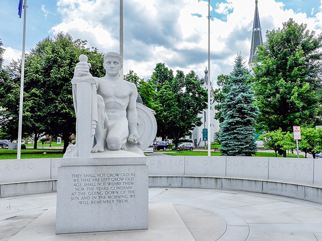Barre downtown granite statue