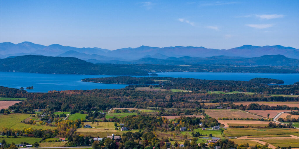View of Charlotte form Mount Philo