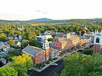 vergennes main street aerial 1